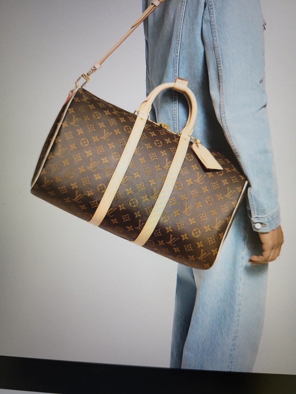 Louis Vuitton Beige & Brown Monogram Keepall 45 Travel Bag - Picture 4 of 9